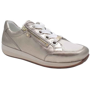Ara 12-44587-69 Gold Leather H-fit Sneakers