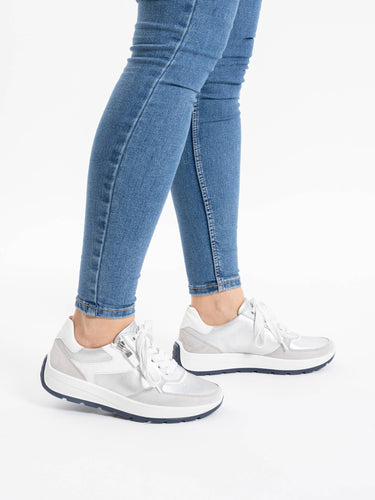 Ara New York Sneakers Pebble/Silver/White 12-25112-12