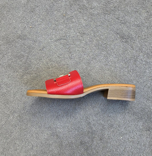 Oh! My Sandals - 5605 Red Leather Sliders