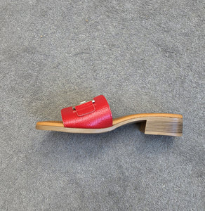 Oh! My Sandals - 5605 Red Leather Sliders
