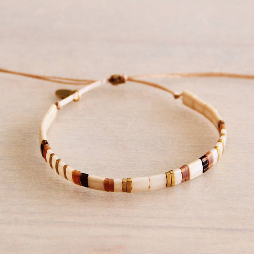 Bazou - Tilabead Bracelet - Taupe/Nude/Goldplated SS119