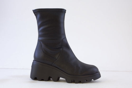 Wonders G-7017 Black Leather Sock Lightweight Boots