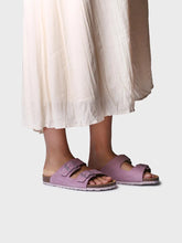 Toni Pons -  Women's sandal in suede with buckle - GHANA-QT - Lavender