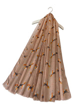 Fashion Scarf - Beagle Dog/Puppy Print Frayed Scarf Coffee SC-7761-D