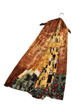 Fashion Scarf - Klimt The Kiss Painting Print Silk Scarf SC-3379