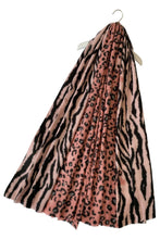 Fashion Scarf - Fashion Leopard and Zebra Print Wool Scarf: Pink SC-3677