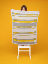 Cosatto Knitted Stripe Blanket - Grey/Yellow BLAN0213