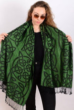Celtic Ore Crafts - IRS-008A Celtic Trad Pashmina: Dark Green / 65cm x 190cm