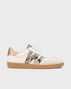 Wonders - RACER White Leather Snake Trainers A-2476