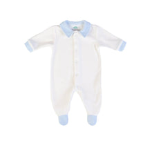 FS Baby - 16607 - Organic cotton babygrow - Offwhite/blue