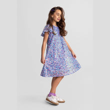 Minoti - 44650 Sequin Party Dress, Blue, A-Line Flared Sleeves