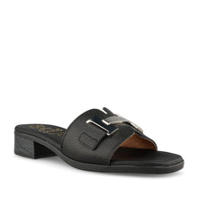 Oh! My Sandals 5890 Black Leather Sliders