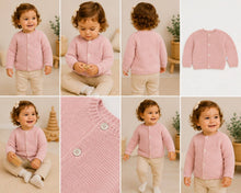 Cotton Socks - Baby Knit Cardigan | Ref. 316-2 • 100% Cotton: Pink