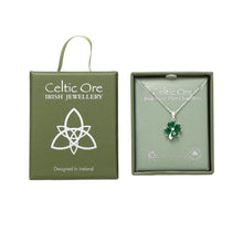 Celtic Ore Crafts - EIR-016P 4 Stone Green Clover Pendant Silver Plate: Silver / One Size