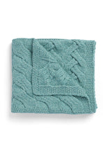 Aran Woollen Mills - Glora Aran Patchwork Cot Throw - Mint Green