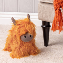Riva Home - Highland Cow Shaggy Door Stop Orange