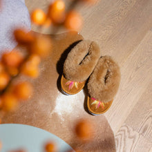 Sheepers - Elsa Sheepskin Slippers with Starburst Embroidery