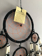 ETHNIKDECO - Authentic Native American Black Dream Catcher in Feathers, Leather and Bones