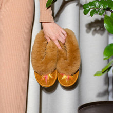 Sheepers - Elsa Sheepskin Slippers with Starburst Embroidery
