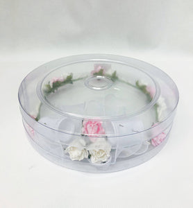 Bajabella - W301 Girl's Hairband, white with flowers