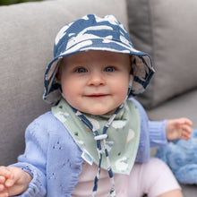HAT6499 Whales Sun Hat 1-3y