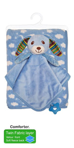 Puppy Twin Layer Velour Comforter & Blanket Set BB260