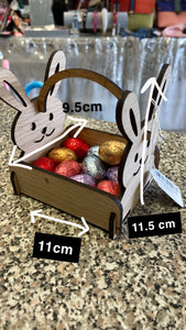 Funky Deer Wooden Easter Egg Basket