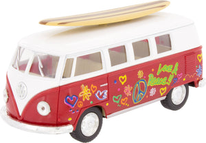 Miniature VW Classic 1962 Combi Surf with Surfboard
