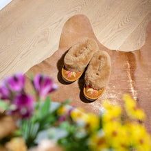 Sheepers - Elsa Sheepskin Slippers with Starburst Embroidery