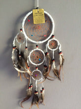 ETHNIKDECO - White dreamcatcher with feathers