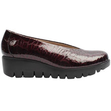 Wonders - FLY C-33100 Leather Shoes - Burgundy Croc