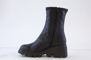 Wonders G-7017 Black Leather Sock Lightweight Boots