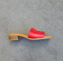 Oh! My Sandals - 5605 Red Leather Sliders