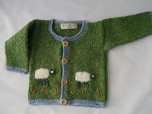 Julie Dillon Knitwear - Green Sheep Merino Wool cardigan