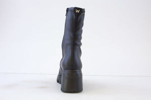 Wonders G-7017 Black Leather Sock Lightweight Boots