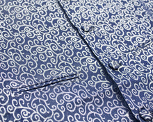 Vivaki Navy Swirl Waistcoat, Tie, Pocket square Set