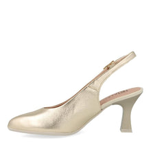 Pitillos 10521 Gold Leather Slingbacks