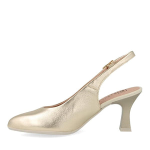 Pitillos 10521 Gold Leather Slingbacks