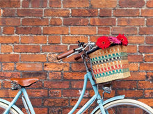 ASHANTI: Handcrafted Multicoloured Rectangular Bike Basket