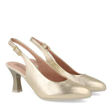 Pitillos 10521 Gold Leather Slingbacks