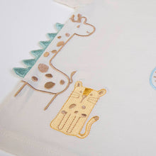 FS Baby - 16361 - Organic cotton t-shirt + muslin pants - Ecru/petrol blue