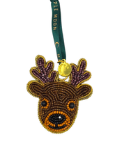 Maple Moon - Felt & Fabric Beaded Reindeer
