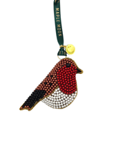 Maple Moon - Felt & Fabric Beaded Robin