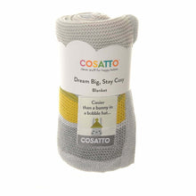 Cosatto Knitted Stripe Blanket - Grey/Yellow BLAN0213