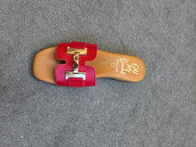 Oh! My Sandals - 5605 Red Leather Sliders