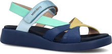Wonders C-6552 MAR 52 Navy/Mint/Yellow Leather Sandals