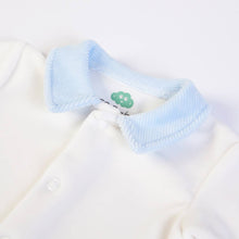 FS Baby - 16607 - Organic cotton babygrow - Offwhite/blue