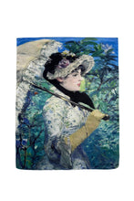 Fashion Scarf - Manet 'Jeanne Demarsy'/Monet 'Water Lily' Reversible Silk Scarf SC-8125