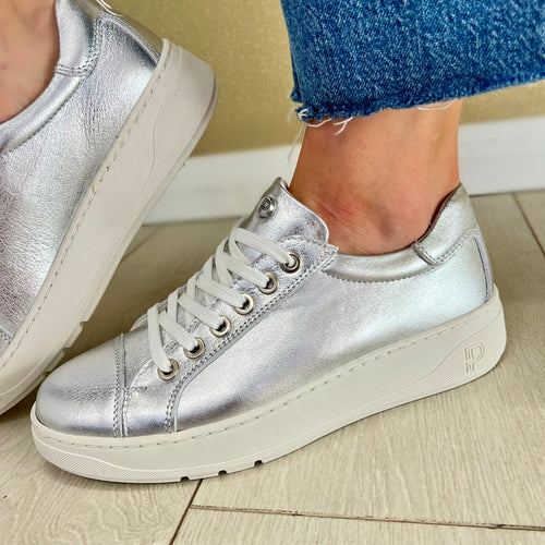 Pitillos 10441 Silver Leather Sneakers