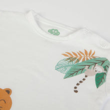 FS Baby - 16106 - Organic cotton t-shirt + shorts (waffle) - Offwhite/orange
